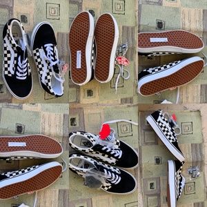 Vans Ward Checkerboard Lace Up Sneaker W10 new with tags